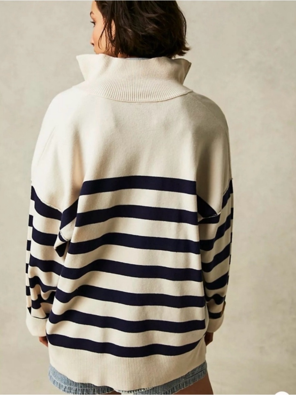 Free People Coastal Stripe Pullover Size Medium - Picture 3 of 10